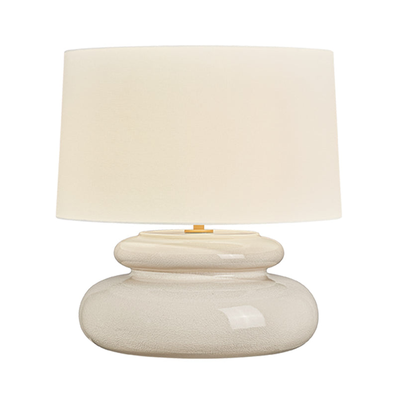 Mitzi Pia 1 Light 20" Table Lamp, Aged Brass/White Linen - HL1145201-AGB/CBR