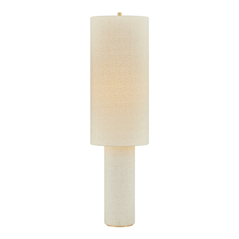 Mitzi Sam 1 Light Floor Lamp, Aged Brass/Textured Linen - HL1148401-AGB