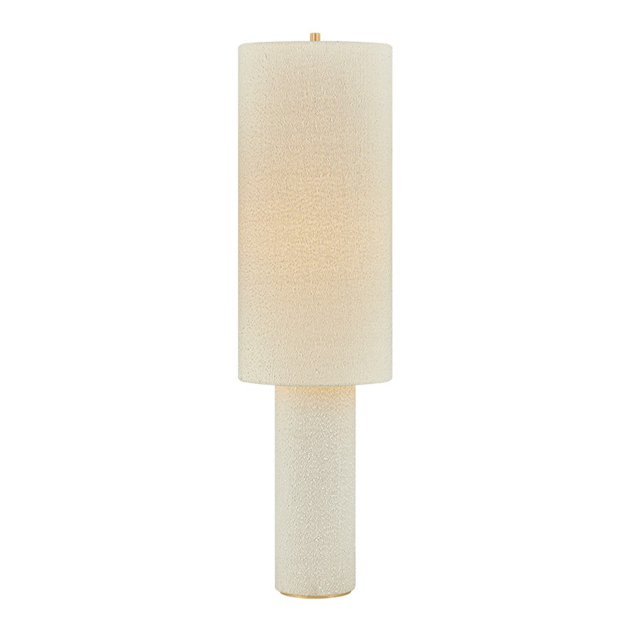 Mitzi Sam 1 Light Floor Lamp, Aged Brass/Textured Linen - HL1148401-AGB