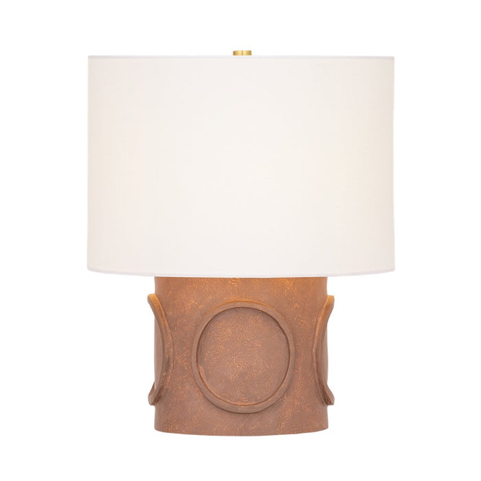 Mitzi Davie 1 Light Table Lamp, Aged Brass/White Linen - HL1152201-AGB