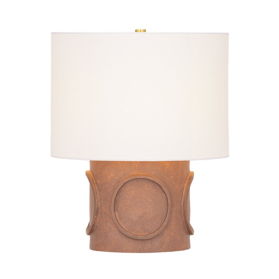 Mitzi Davie 1 Light Table Lamp, Aged Brass/White Linen - HL1152201-AGB