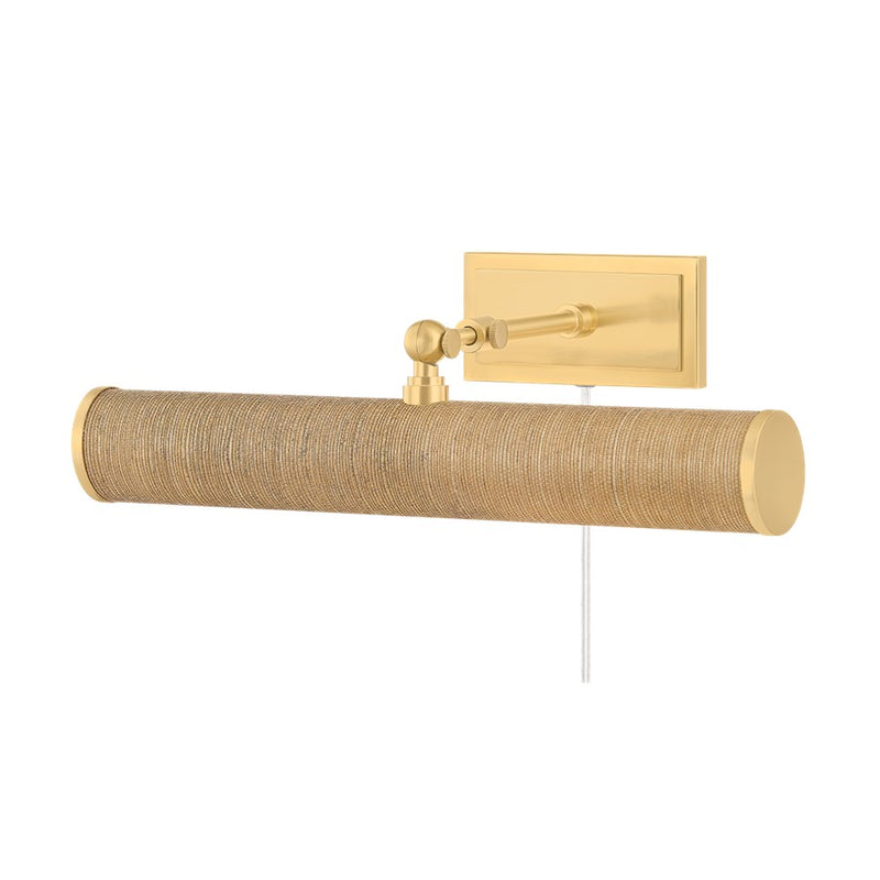 Mitzi Holly 3Lt Picture Light, Brass/Grasscloth/Natural - HL263203-AGB-GC