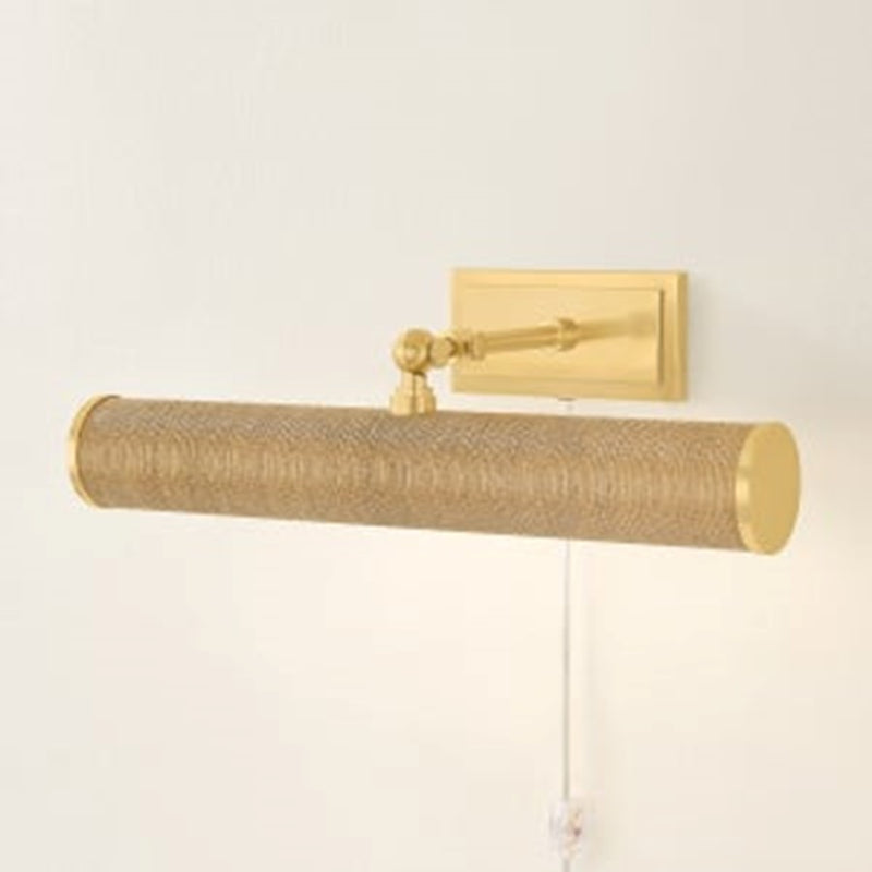 Mitzi Holly 3Lt Picture Light, Brass/Grasscloth/Natural