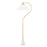 Mitzi Bianca 1 Light Floor Lamp, Aged Brass/White - HL930401-AGB