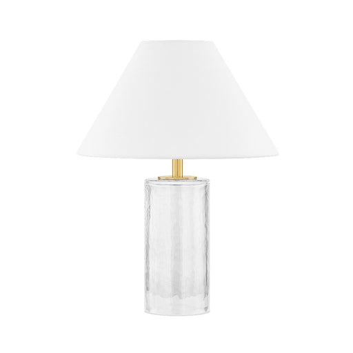 Mitzi Mandy 1 Light Table Lamp, Aged Brass/White - HL971201-AGB