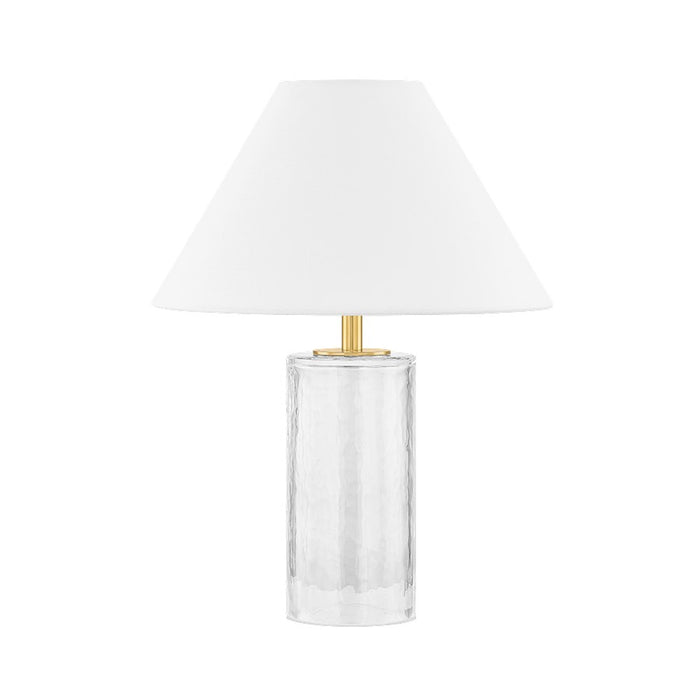 Mitzi Mandy 1 Light Table Lamp, Aged Brass/White - HL971201-AGB