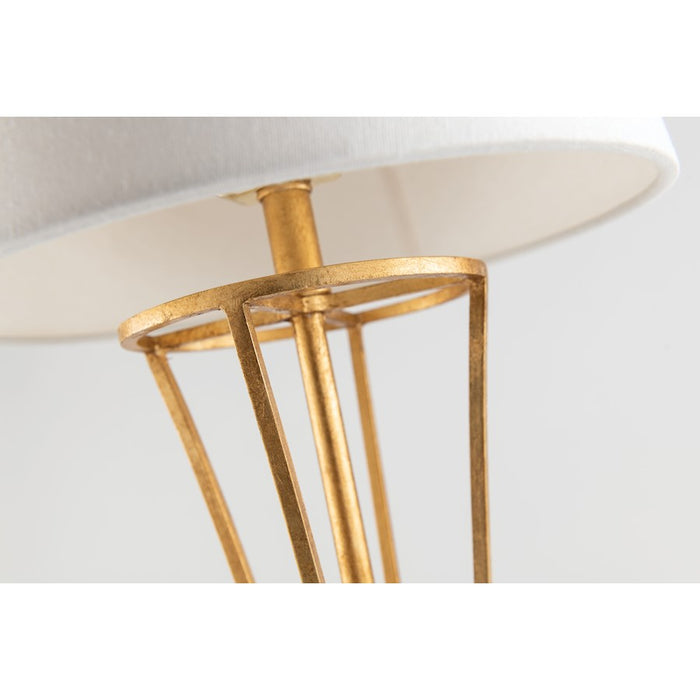 Hudson Valley Hurley 1 Light Table Lamp, Gold Leaf