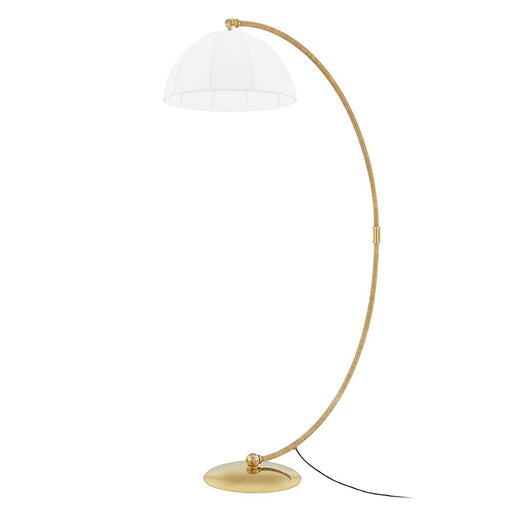 Hudson Valley Montague 1 Light Floor Lamp, Aged Brass