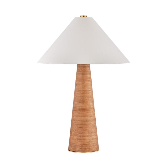Hudson Valley Haviland 1Lt Table Lamp, Aged Brass/White Linen 1 - L2231-AGB
