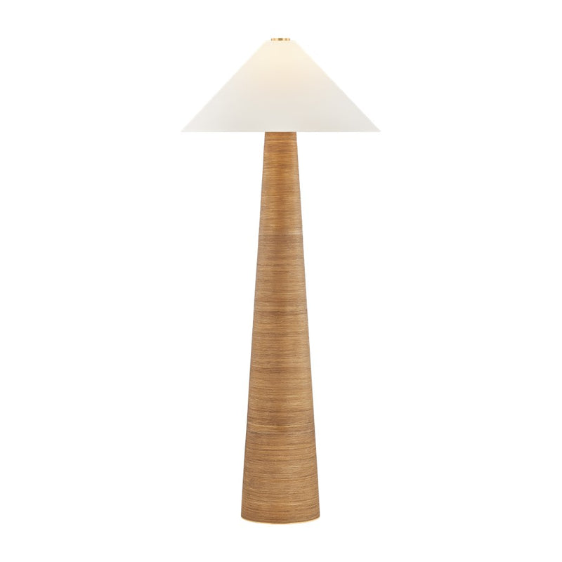 Hudson Valley Haviland 1Lt Floor Lamp, Aged Brass/White Linen 1 - L2264-AGB