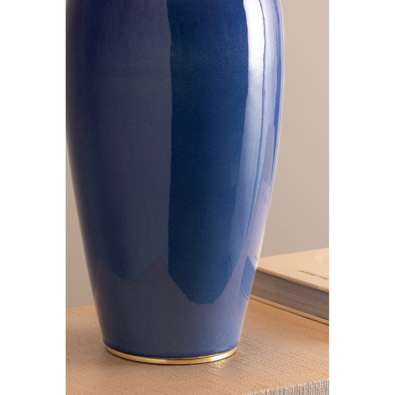 Hudson Valley Rhinelander 1Lt Table Lamp, Aged Brass/White Linen