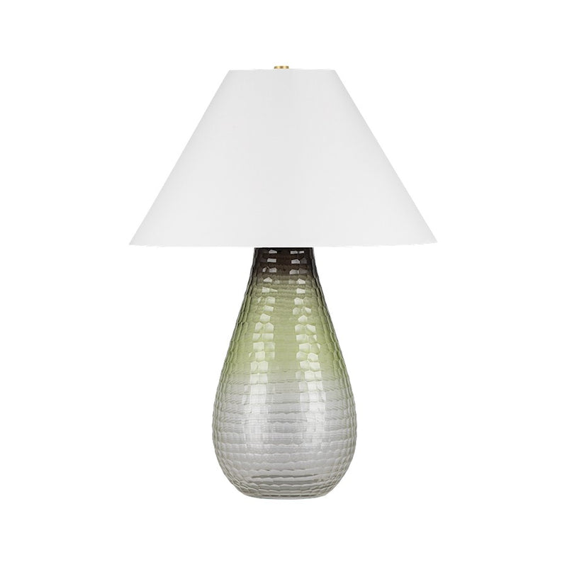 Hudson Valley Mulberry 1 Light Table Lamp, Aged Brass/White - L2728-AGB