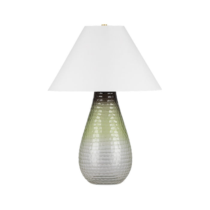Hudson Valley Mulberry 1 Light Table Lamp, Aged Brass/White - L2728-AGB