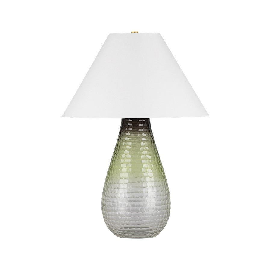 Hudson Valley Mulberry 1 Light Table Lamp, Aged Brass/White - L2728-AGB
