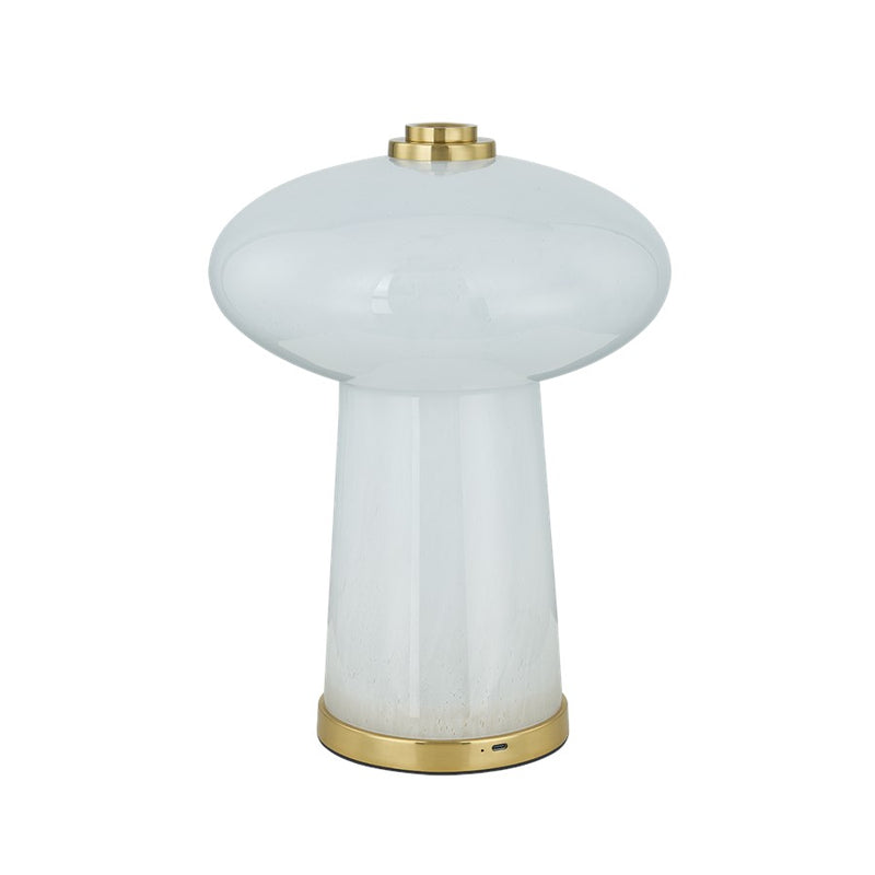 Hudson Valley Fords 1Lt Rechargeable Table Lamp, Brass/Seeded Cloud - L3024-AGB