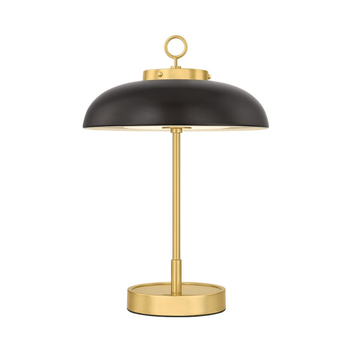 Hudson Valley Hector Rechargeable Table Lamp, Brass/Bronze/White