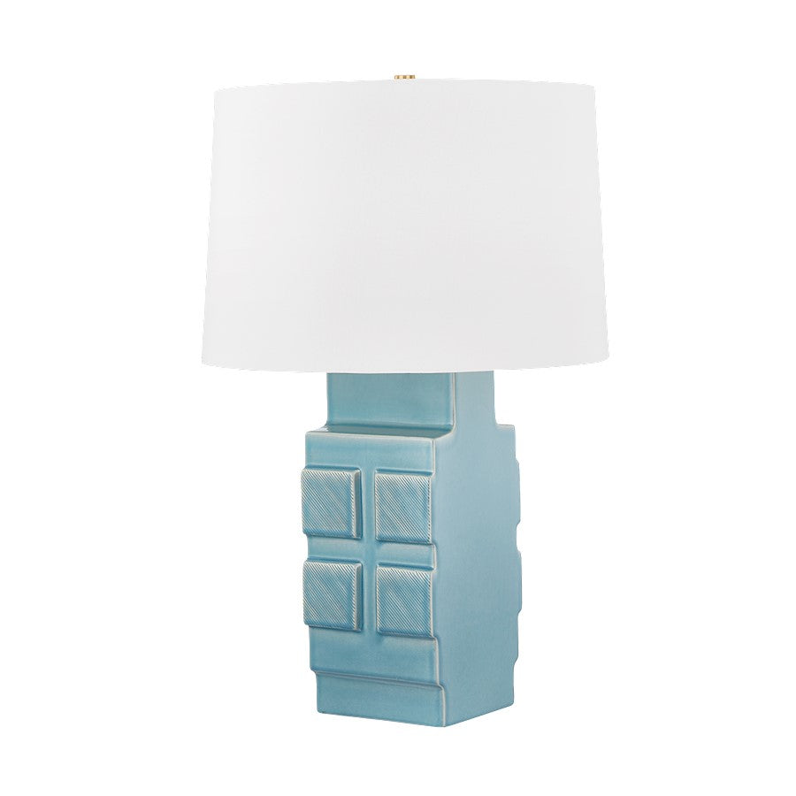 Hudson Valley Sarai 1Lt Table Lamp, Brass/Ceramic Granite/White - L3229-AGB-CMT