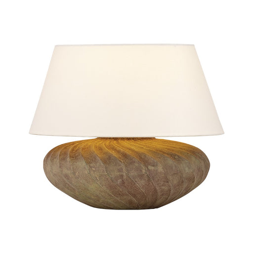 Hudson Valley Arlin 1 Light Table Lamp, Patina Brass/Off White Linen - L4017-PBR