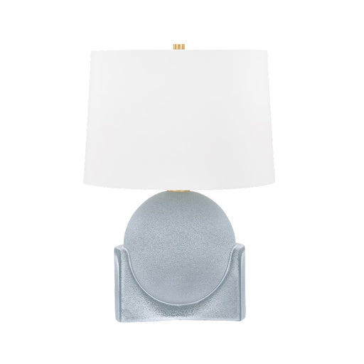 Hudson Valley Leeston 1Lt Table Lamp, Brass/Reactive Slate/White - L4123-AGB-CRT