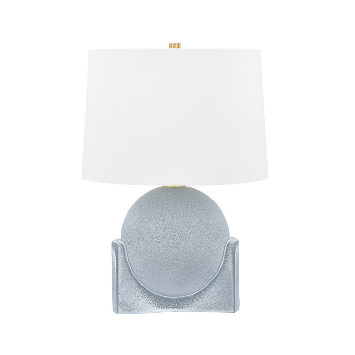 Hudson Valley Leeston 1Lt Table Lamp, Brass/Reactive Slate/White - L4123-AGB-CRT