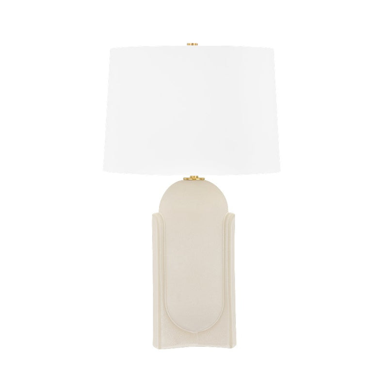 Hudson Valley Leeston 1Lt Table Lamp, Brass/Moonstone Sand/White - L4127-AGB-CMS