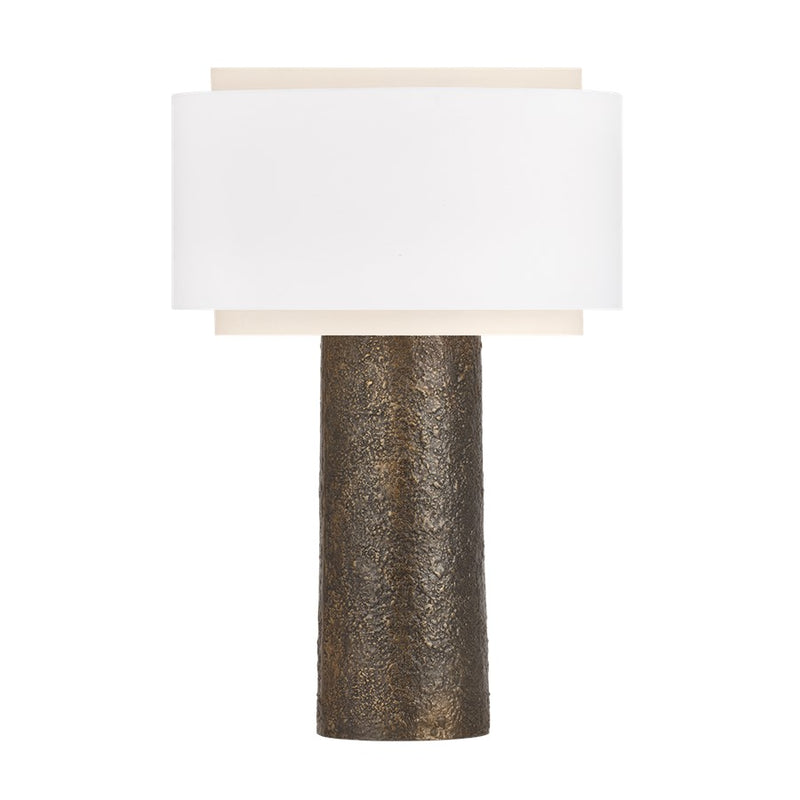 Hudson Valley Ashburton 1Lt Table Lamp, Bronze/White Linen 1 - L4332-BRZ