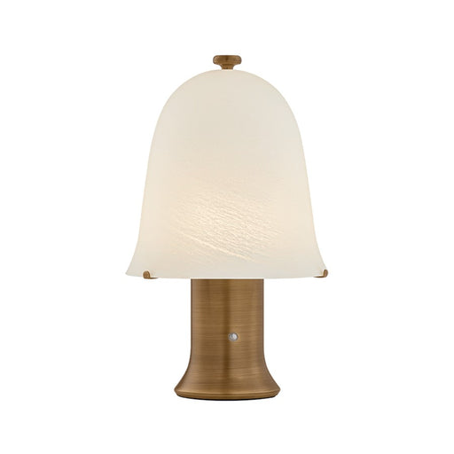 Hudson Valley Kipps 1Lt Rechargeable Table Lamp, Patina Brass/Cloud - L4461-PBR