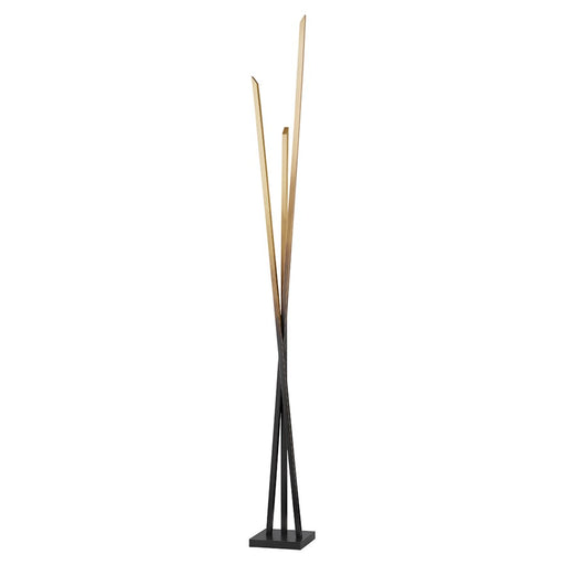 Hudson Valley Gansevoort 1 Light Led Floor Lamp, Gradient Brass