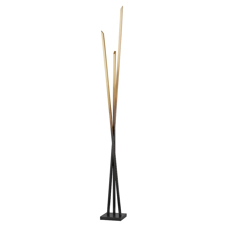 Hudson Valley Gansevoort 1 Light Led Floor Lamp, Gradient Brass