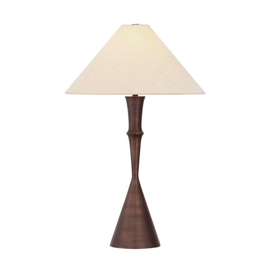 Hudson Valley Viewmont 1 Light Table Lamp, Bronze/Textured Cream - L5281-BRZ