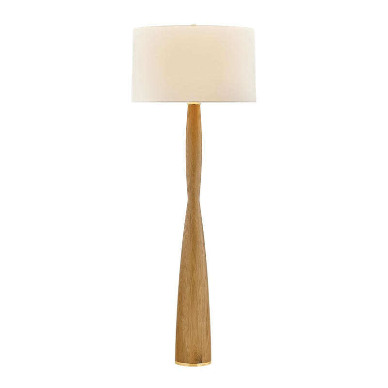 Hudson Valley Somers Chase 1Lt Floor Lamp, Aged Brass/White Linen 1 - L6466-AGB