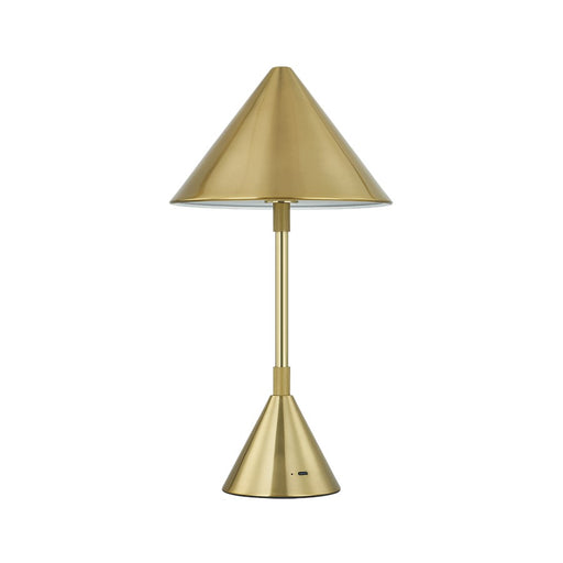 Hudson Valley Salma 1Lt Rechargeable Table Lamp, Aged Brass/White - L7115-AGB