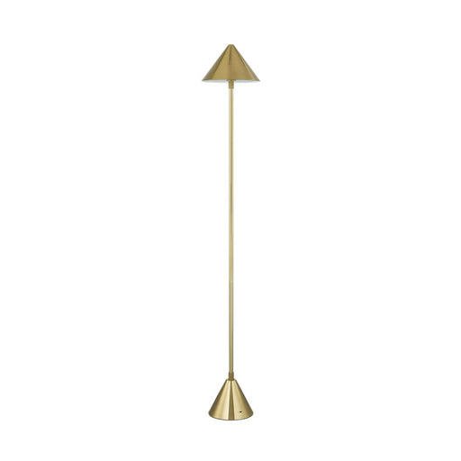 Hudson Valley Salma 1Lt Rechargeable Floor Lamp, Aged Brass/White - L7149-AGB