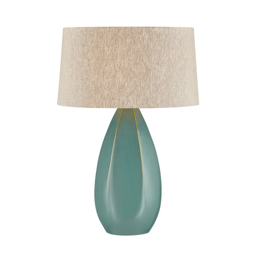 Hudson Valley Colwyn 1Lt Table Lamp, Brass/Celadon Wash/Natural - L7730-AGB-CNW
