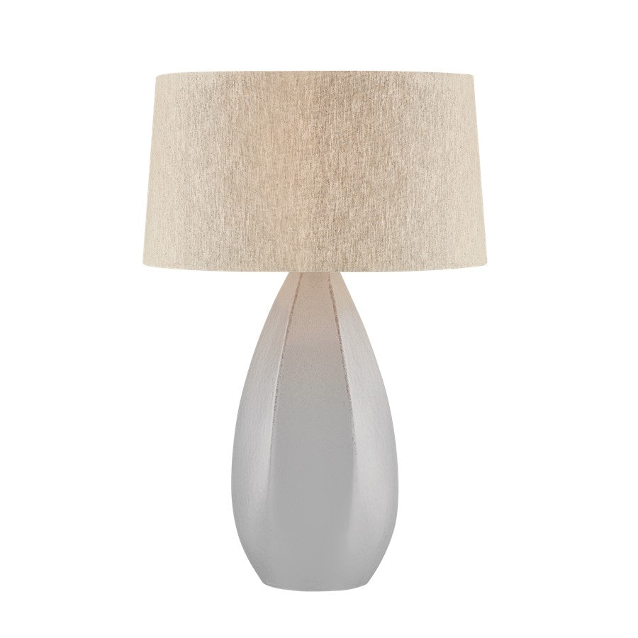 Hudson Valley Colwyn 1Lt Table Lamp, Brass/Dove White/Natural - L7730-AGB-CVW