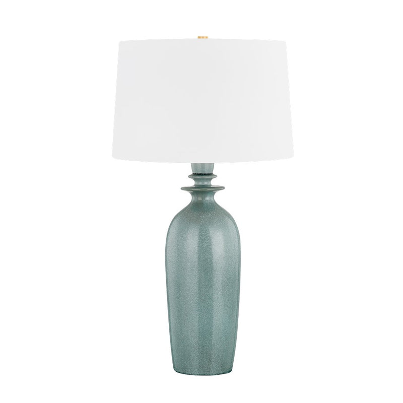Hudson Valley Bellmawr 1Lt Table Lamp, Brass/Palladian/White - L8430-AGB-CRP
