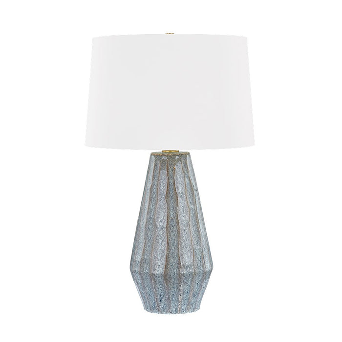 Hudson Valley Alloway 1Lt Table Lamp, Brass/Swept Coast/White - L8731-AGB-CST