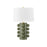 Hudson Valley Roselle 1Lt Table Lamp, Brass/Moss Crackle/White - L9126-AGB-CMC