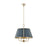 Hudson Valley Cambridge 4Lt Chandelier, Brass/Soft Studio Green - MDS120-AGB-SSG