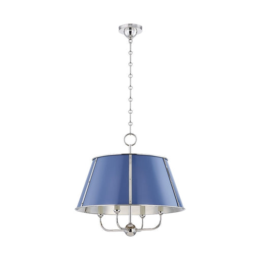 Hudson Valley Cambridge 4Lt Chandelier, Nickel/French Blue - MDS120-PN-FBL