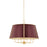 Hudson Valley Cambridge 6Lt Chandelier, Brass/Soft Crimson