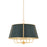Hudson Valley Cambridge 6Lt Chandelier, Brass/Soft Studio Green