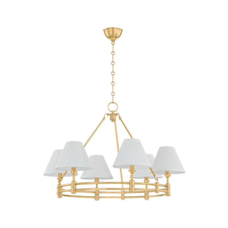 Hudson Valley Howard 6 Light Chandelier, Aged Brass - MDS1800-AGB