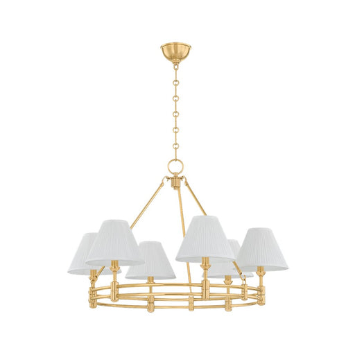 Hudson Valley Howard 6 Light Chandelier, Aged Brass - MDS1800-AGB