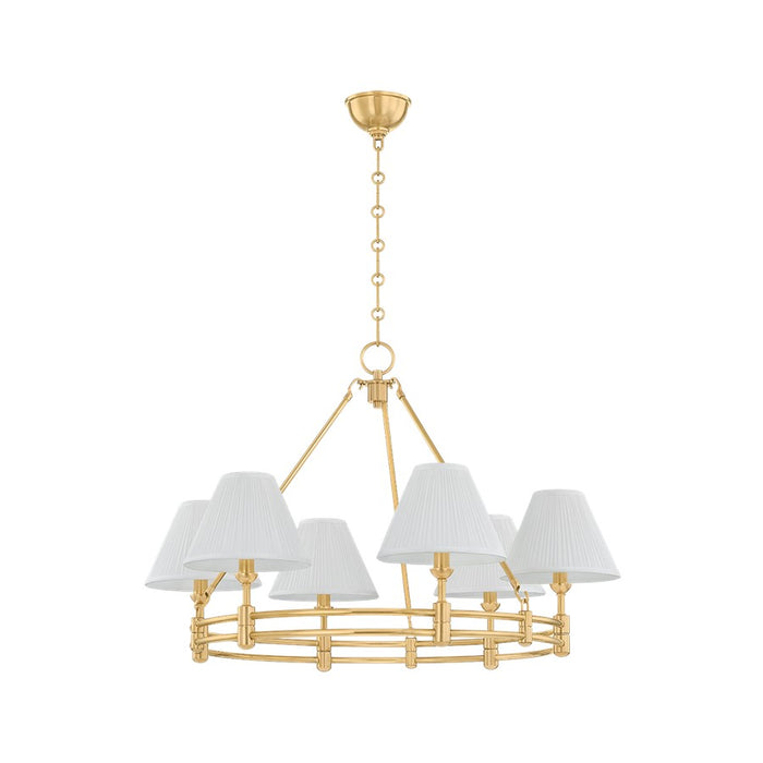 Hudson Valley Howard 6 Light Chandelier, Aged Brass - MDS1800-AGB