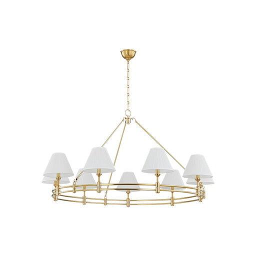 Hudson Valley Howard 9 Light Chandelier, Aged Brass - MDS1801-AGB