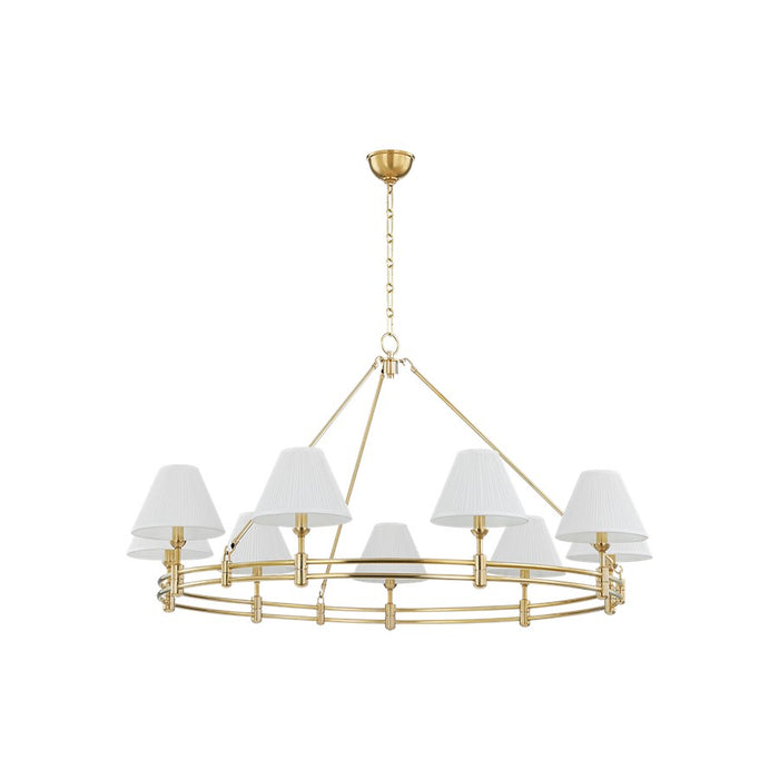 Hudson Valley Howard 9 Light Chandelier, Aged Brass - MDS1801-AGB