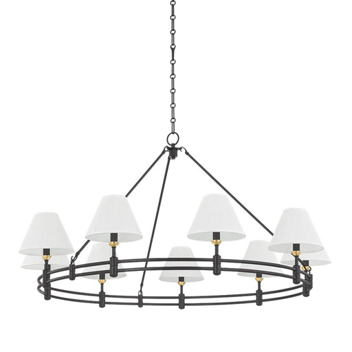 Hudson Valley Howard 9Lt Chandelier, Brass/Distressed Bronze - MDS1801-AGB-DB
