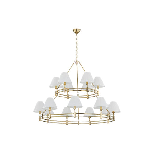 Hudson Valley Howard 15 Light Chandelier, Aged Brass - MDS1802-AGB