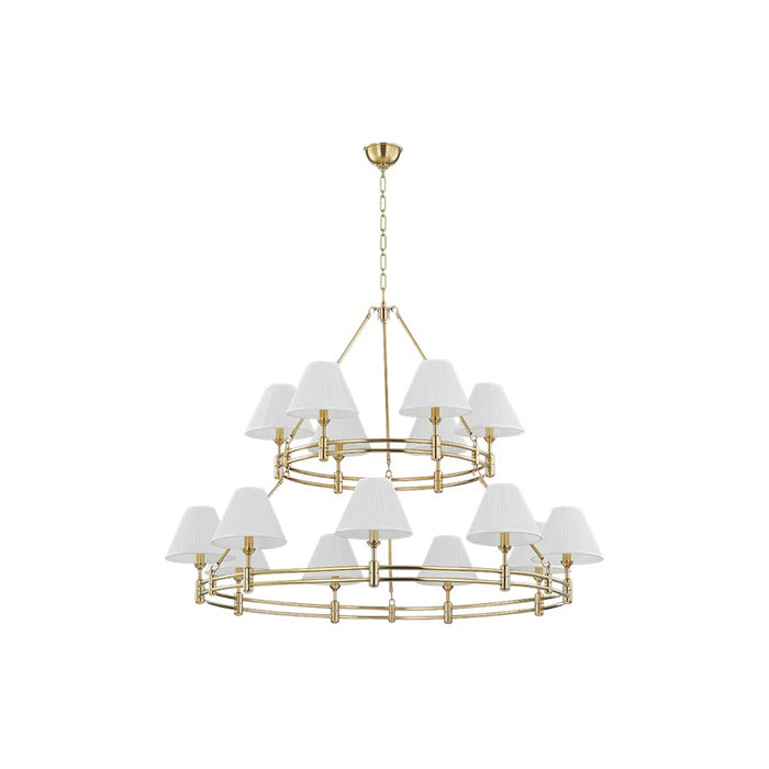 Hudson Valley Howard 15 Light Chandelier, Aged Brass - MDS1802-AGB